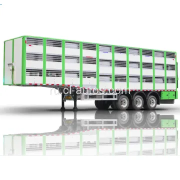 Транспортный прицеп 3 оси для транспорта для свиней свиней